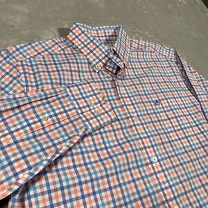 Southern Tide Shirt Medium Gingham Check Button Down Long Sleeve Classic Fit